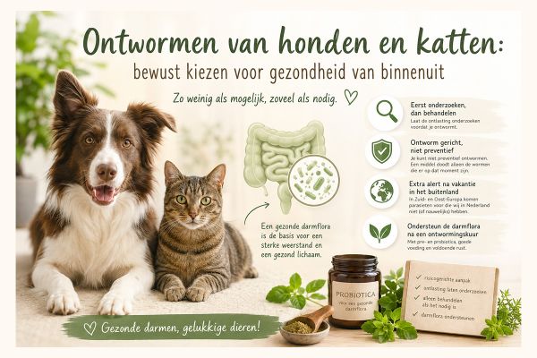 Ontwormen van honden en katten: noodzakelijk, maar wat betekent het voor de darmflora?