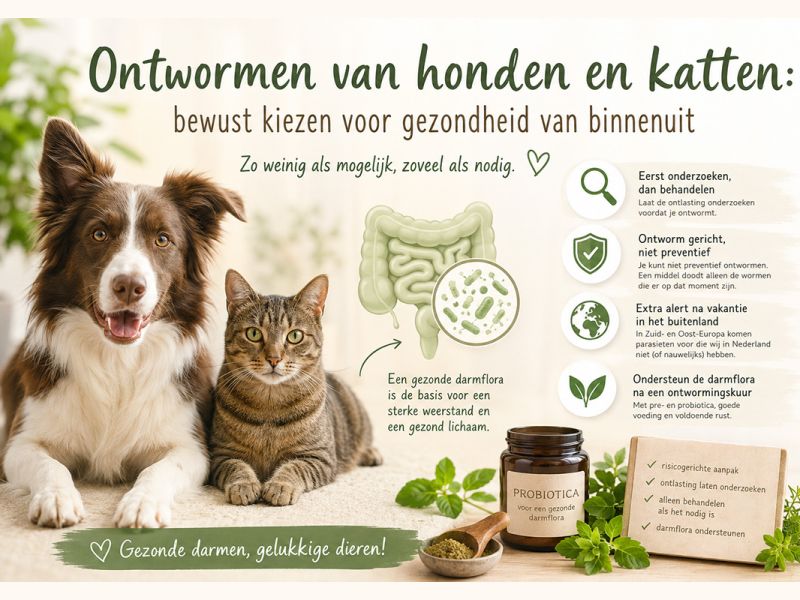 Ontwormen van honden en katten: noodzakelijk, maar wat betekent het voor de darmflora?